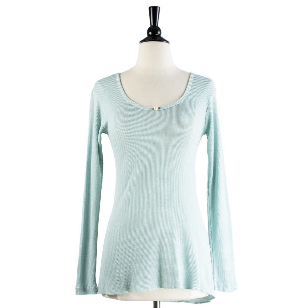 Mint Cotton Long Sleeve Thermal Top